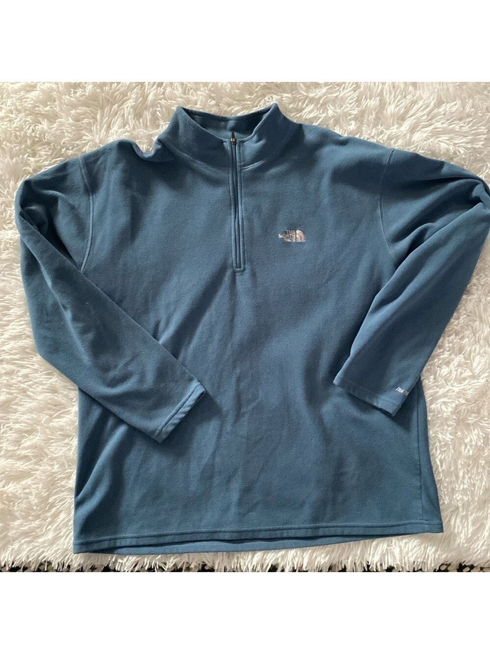 The North Face micro fleece blue pullover